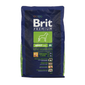 Hrana uscata caini, Brit Premium, punga 3 kg, talie gigant, adult XL, carne de pui